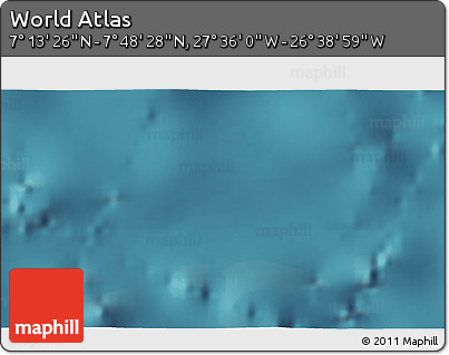 Satellite 3D Map of the Area around 7° 30' 57" N, 27° 7' 30" W