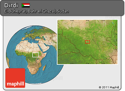 Satellite Location Map of Dirdi