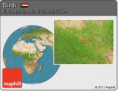 Satellite Location Map of Dirdi
