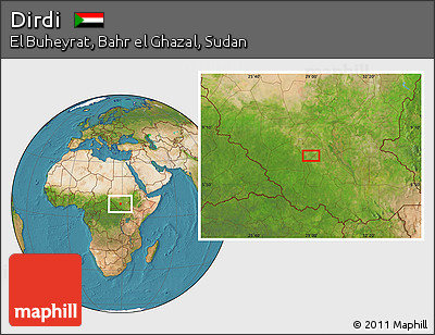 Satellite Location Map of Dirdi