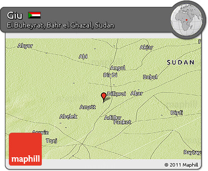 Physical Panoramic Map of Giu