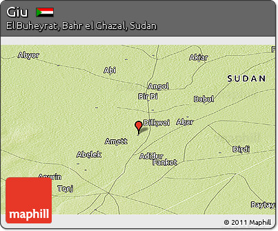 Physical Panoramic Map of Giu