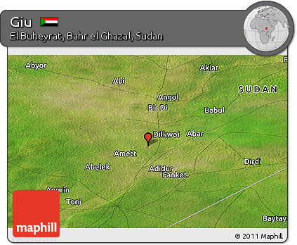 Satellite Panoramic Map of Giu