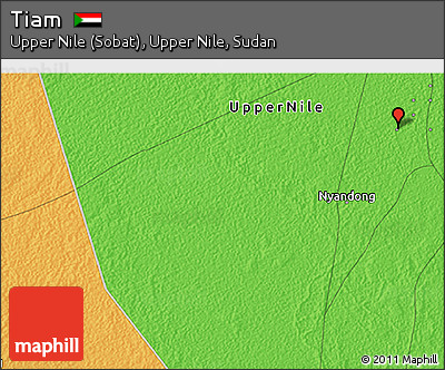 Political 3D Map of Tiam