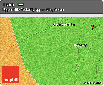 Political 3D Map of Tiam