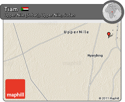 Shaded Relief 3D Map of Tiam