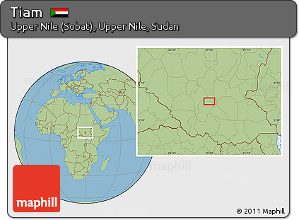 Savanna Style Location Map of Tiam