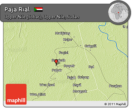 Physical 3D Map of Paja Rial