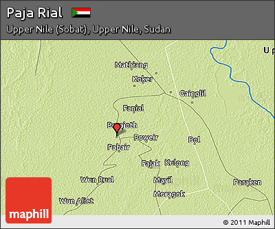 Physical 3D Map of Paja Rial