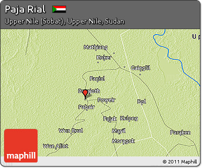 Physical 3D Map of Paja Rial