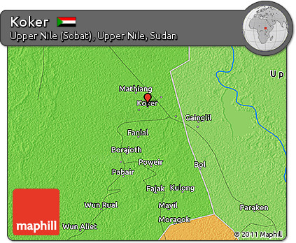 Political 3D Map of Koker