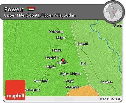 Political 3D Map of Poweir