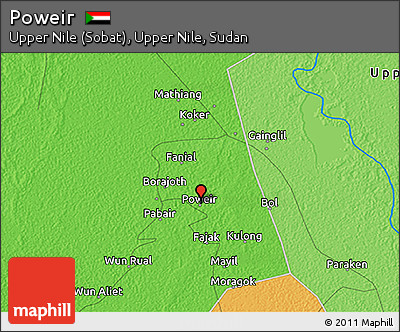 Political 3D Map of Poweir