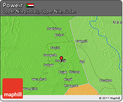 Political 3D Map of Poweir