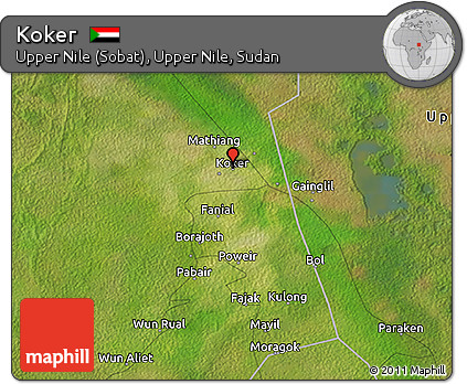 Satellite 3D Map of Koker