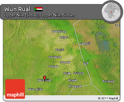 Satellite 3D Map of Wun Rual