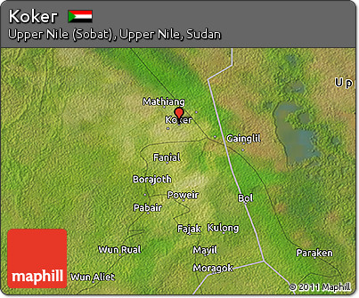 Satellite 3D Map of Koker