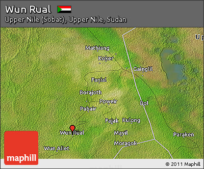 Satellite 3D Map of Wun Rual