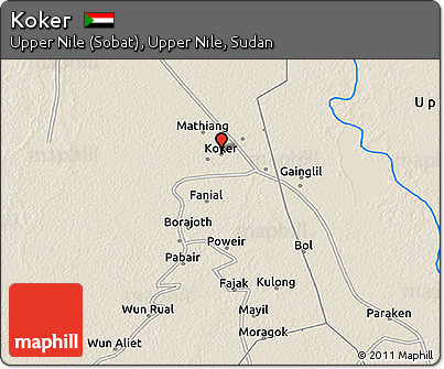 Shaded Relief 3D Map of Koker