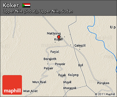 Shaded Relief 3D Map of Koker