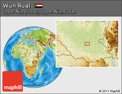 Physical Location Map of Wun Rual