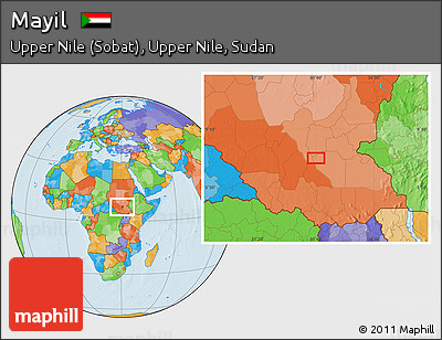 Political Location Map of Mayil