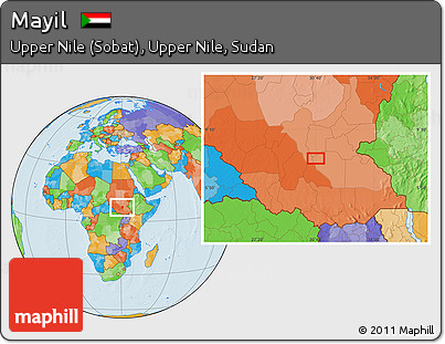 Political Location Map of Mayil