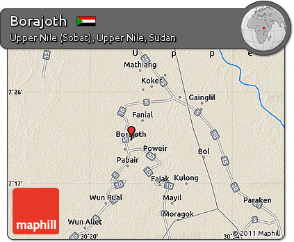 Shaded Relief Map of Borajoth