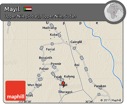 Shaded Relief Map of Mayil