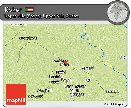 Physical Panoramic Map of Koker