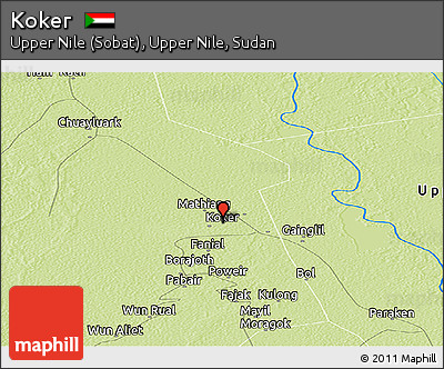 Physical Panoramic Map of Koker