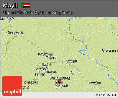 Physical Panoramic Map of Mayil