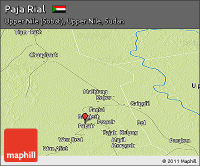 Physical Panoramic Map of Paja Rial