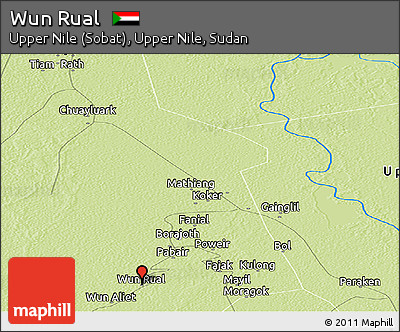Physical Panoramic Map of Wun Rual