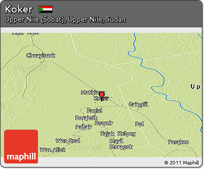 Physical Panoramic Map of Koker