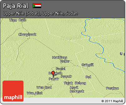 Physical Panoramic Map of Paja Rial