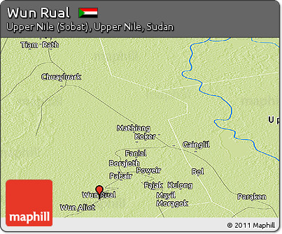 Physical Panoramic Map of Wun Rual