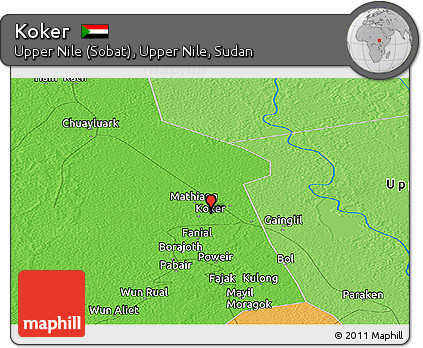 Political Panoramic Map of Koker
