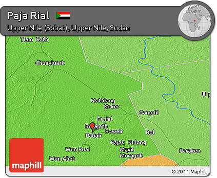 Political Panoramic Map of Paja Rial