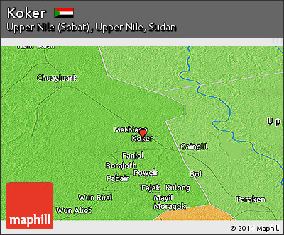 Political Panoramic Map of Koker
