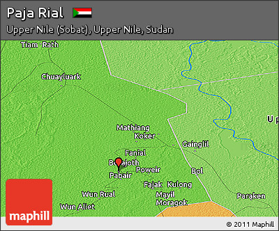 Political Panoramic Map of Paja Rial
