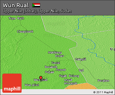 Political Panoramic Map of Wun Rual