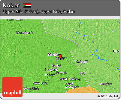 Political Panoramic Map of Koker
