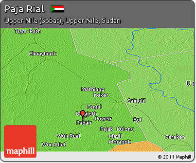 Political Panoramic Map of Paja Rial