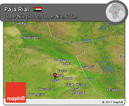 Satellite Panoramic Map of Paja Rial