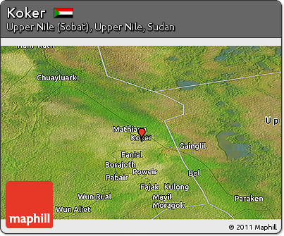 Satellite Panoramic Map of Koker