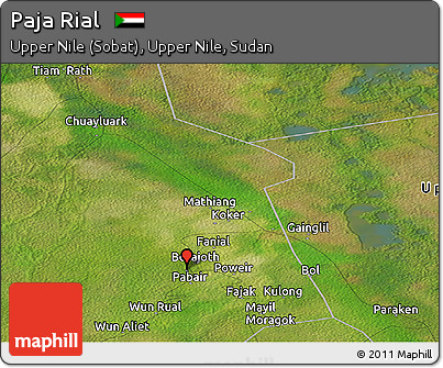 Satellite Panoramic Map of Paja Rial
