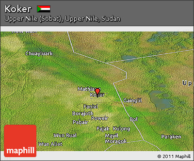 Satellite Panoramic Map of Koker