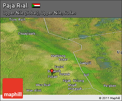 Satellite Panoramic Map of Paja Rial