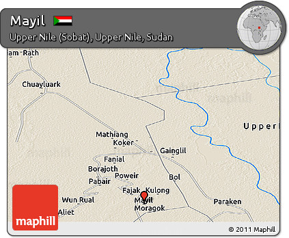 Shaded Relief Panoramic Map of Mayil